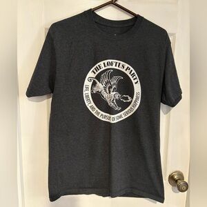 Charcoal Graphic Tee with Winged Tiger